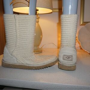 UGG Cream Knit Boots
